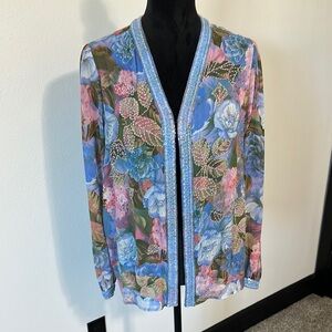 Floral Blue and Pink Women's Dress